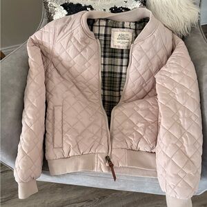 Ashley By 26 International Light Pink Quilted Bomber Jacket great condition